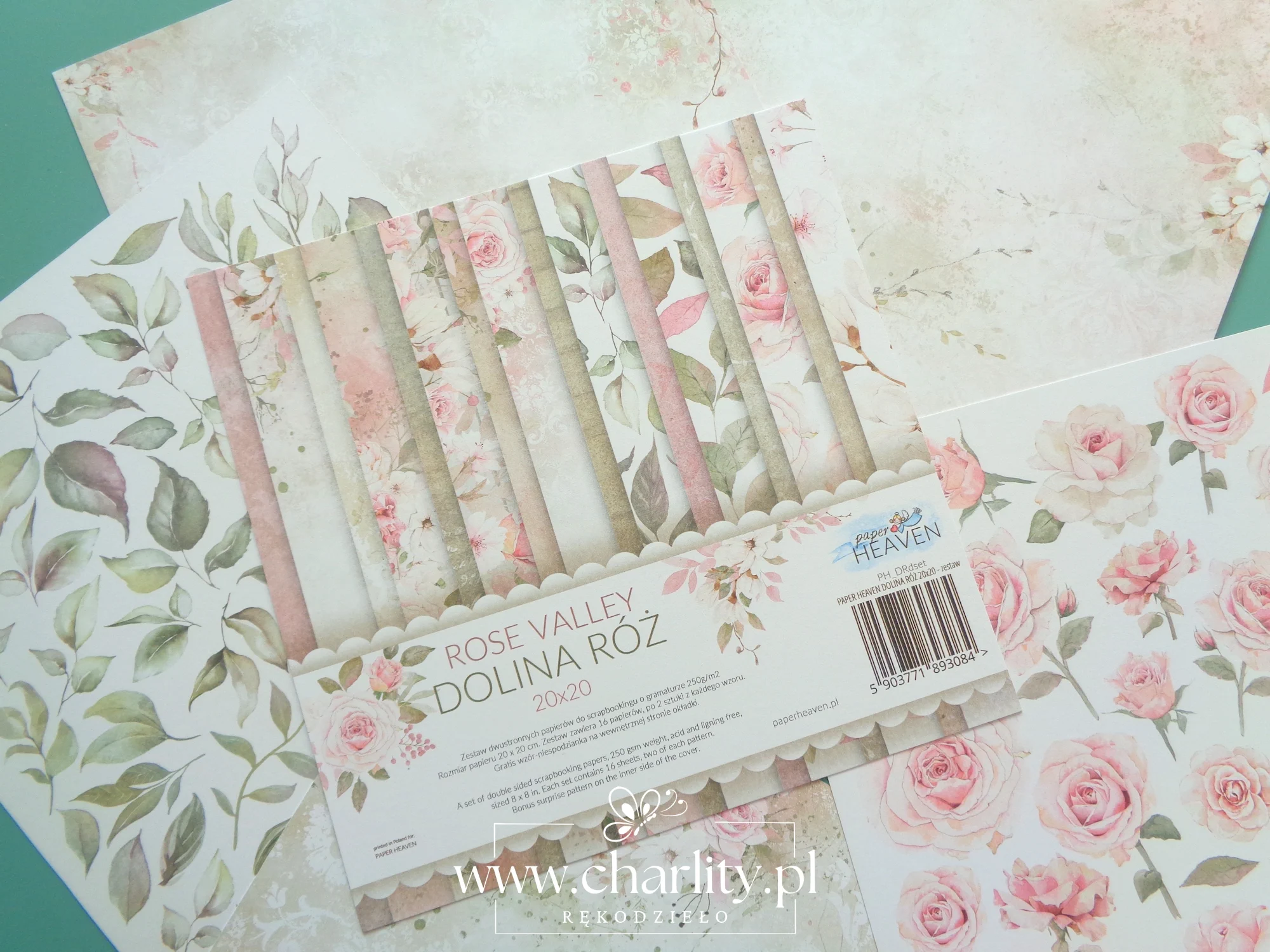 Pastelowe odcienie różu – papiery Dolina Róż od PaperHeaven
